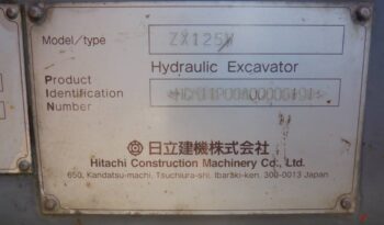 Hitachi Excavator, ZX125W, 2005 full