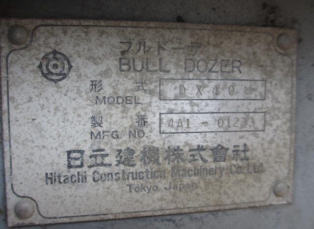 Hitachi Bull Dozer, DX40M, 1991 full