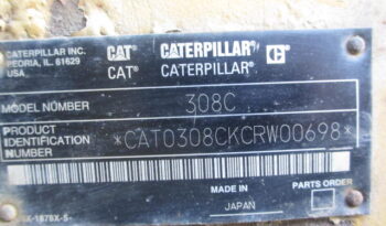 Caterpillar Excavator, 308CSR, 2002 full