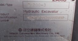 Hitachi Excavator, ZX200-3, 2012