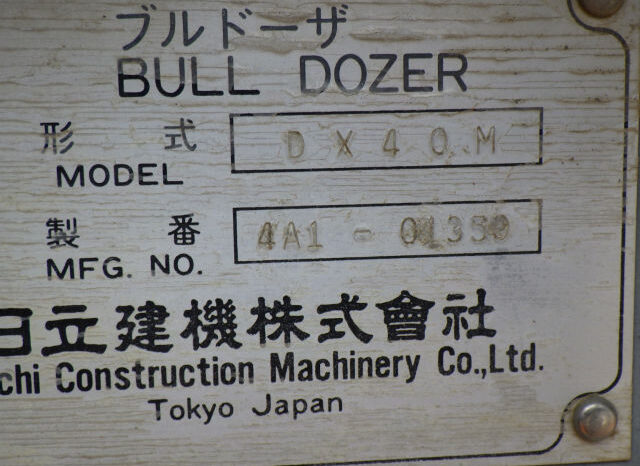 Hitachi Bulldozer, DX40M, 1993 full
