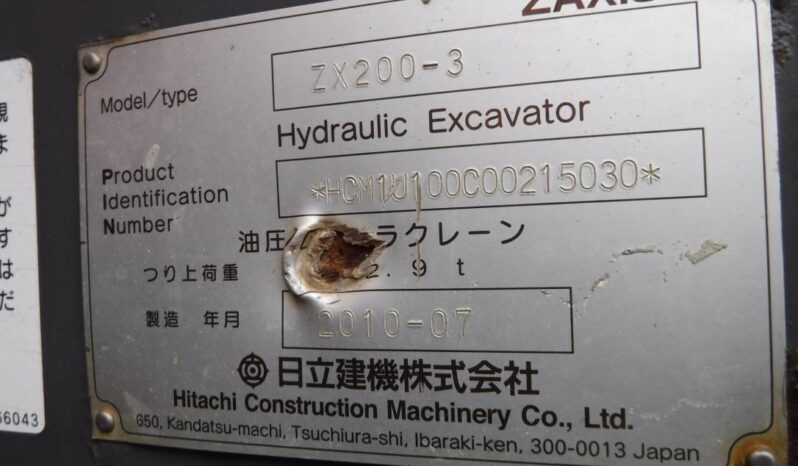 Hitachi Excavator, ZX200-3, 2010 full