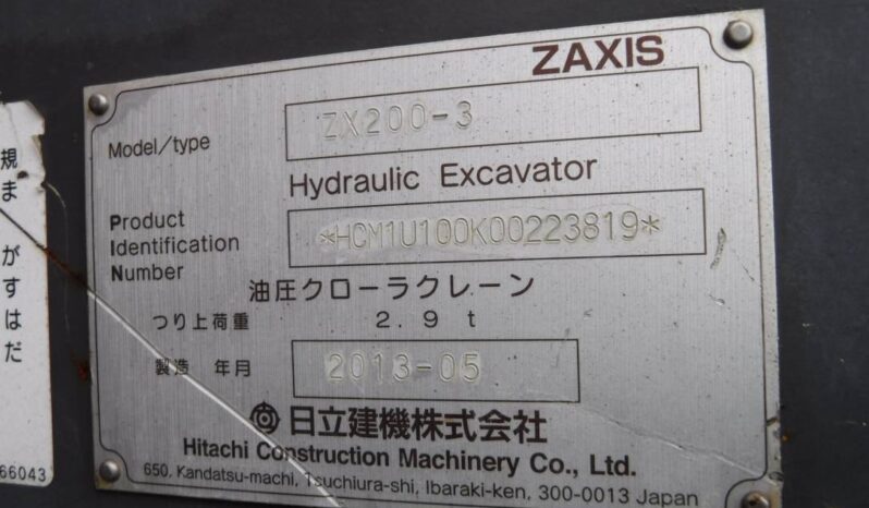 Hitachi Excavator, ZX200-3, 2013 full