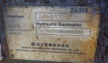 HITACHI EXCAVATOR, ZX70-3, 2010 full