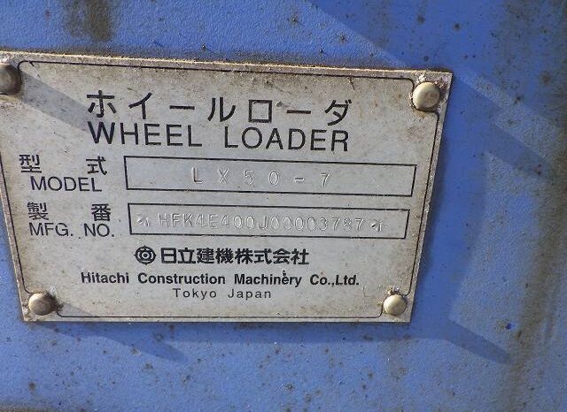 HITACHI WHEEL LOADER, LX50-7, 2005 full