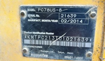 Komatsu Excavator, PC78US-8, 2014 full