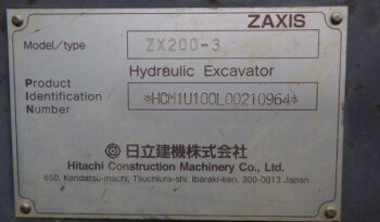 Hitachi Excavator, ZX200-3, 2008 full