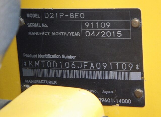 Komatsu Bulldozer, D21P-8E0, 2015 full