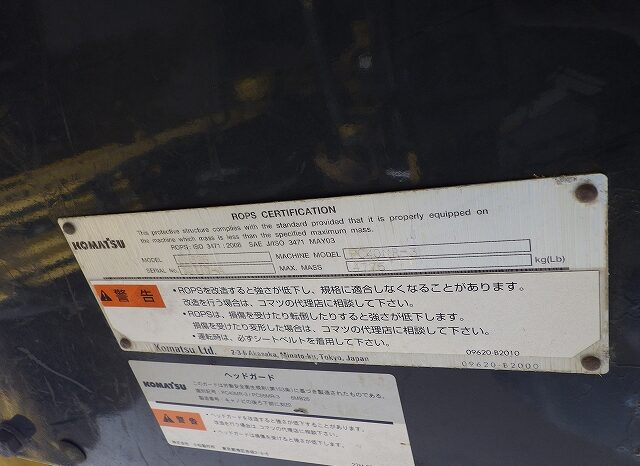 KOMATSU mini excavator, PC40MR-3 full