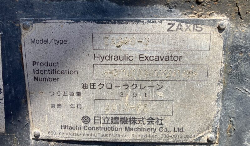 Hitachi Excavator, ZX200-3, 2013 full