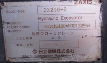 Hitachi Excavator, ZX200-3, 2009 full