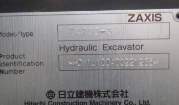Hitachi Excavator, ZX200-3, 2012 full