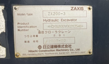 Hitachi Excavator, ZX200-3, 2009 full