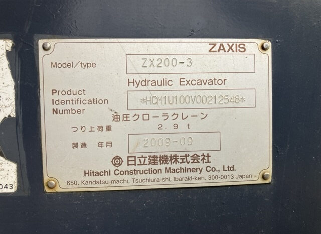 Hitachi Excavator, ZX200-3, 2009 full