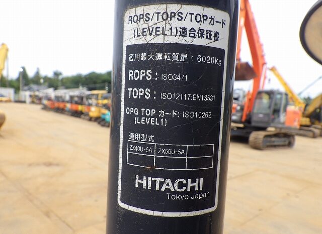 HITACHI MINI EXCAVATOR, ZX40U-5A, 2015 full