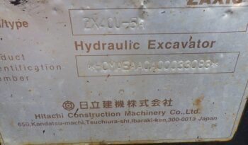 HITACHI MINI EXCAVATOR, ZX40U-5A, 2015 full